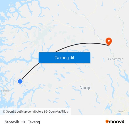 Storevik to Favang map