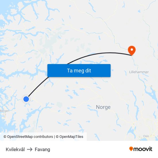 Kvilekvål to Favang map