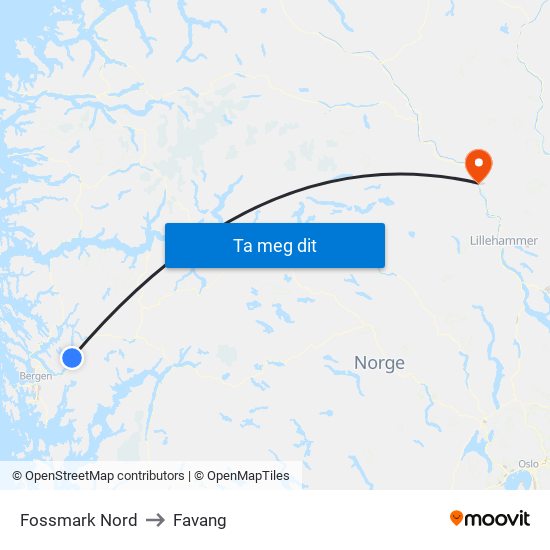 Fossmark Nord to Favang map