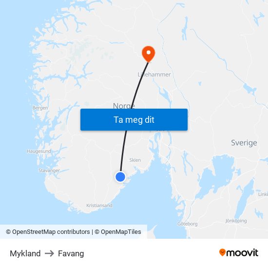 Mykland to Favang map