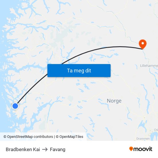 Bradbenken Kai to Favang map