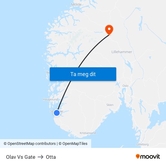Olav Vs Gate to Otta map