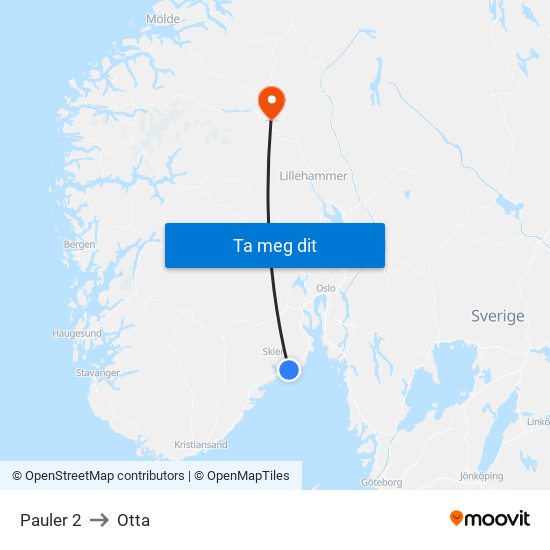 Pauler 2 to Otta map