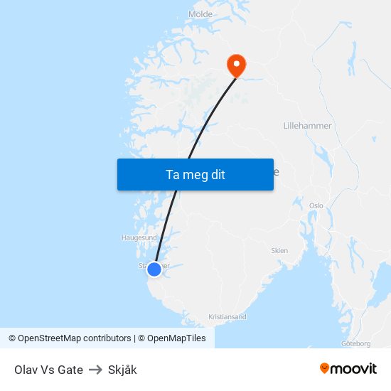 Olav Vs Gate to Skjåk map