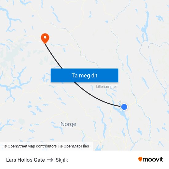 Lars Hollos Gate to Skjåk map