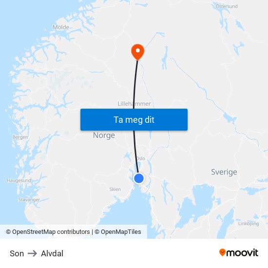 Son to Alvdal map