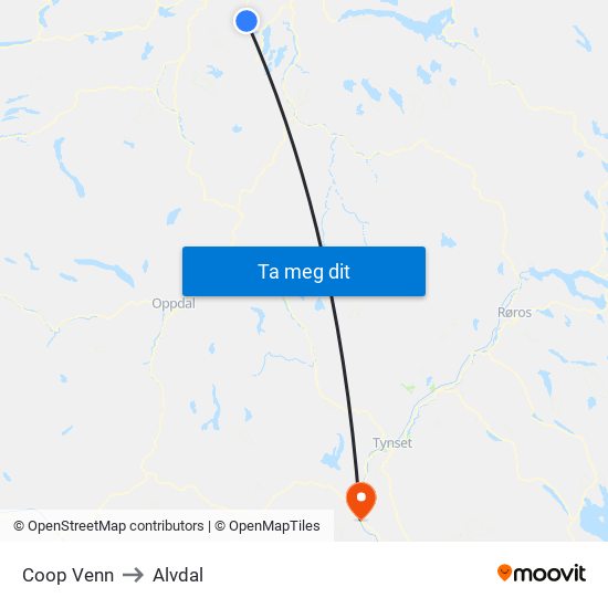 Coop Venn to Alvdal map