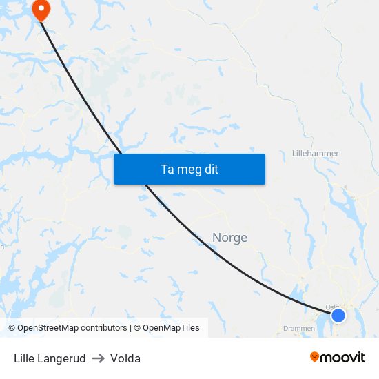 Lille Langerud to Volda map