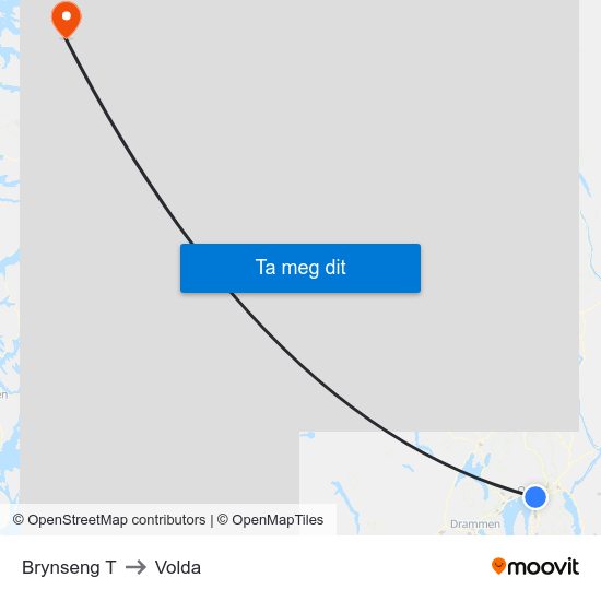 Brynseng T to Volda map
