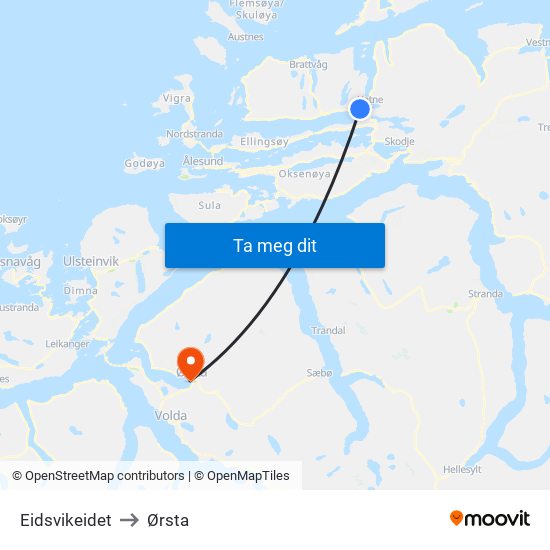 Eidsvikeidet to Ørsta map