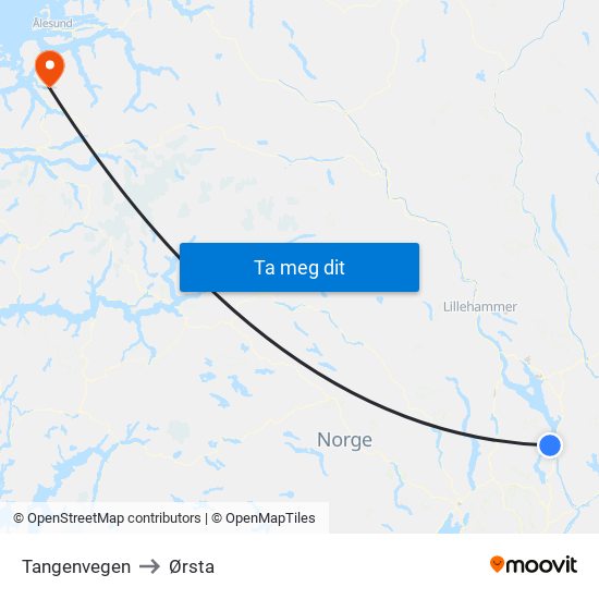 Tangenvegen to Ørsta map