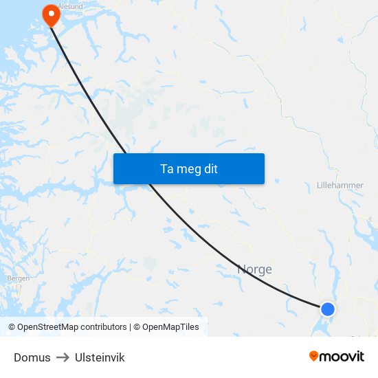 Domus to Ulsteinvik map