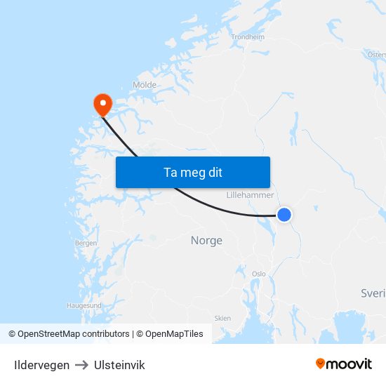 Ildervegen to Ulsteinvik map