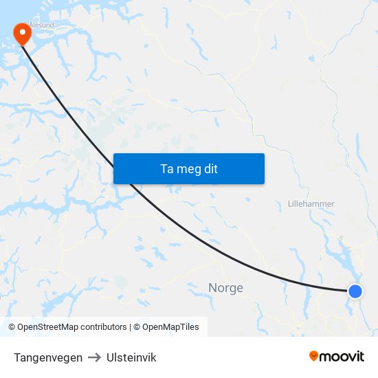 Tangenvegen to Ulsteinvik map