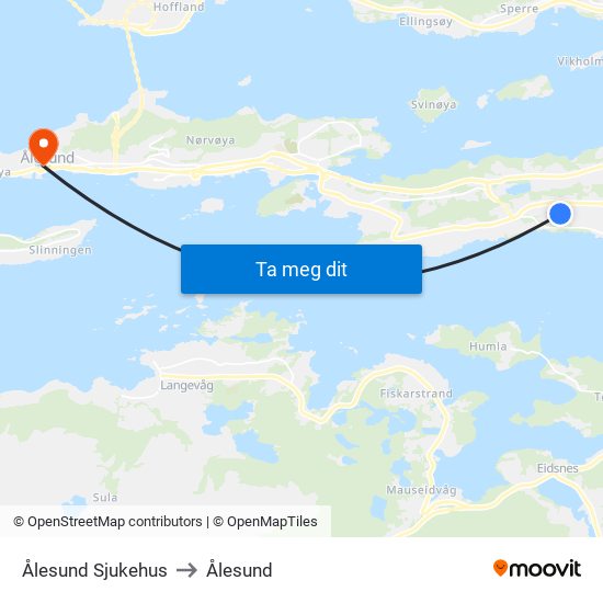 Ålesund Sjukehus to Ålesund map