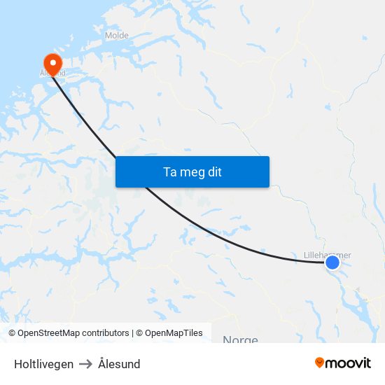 Holtlivegen to Ålesund map