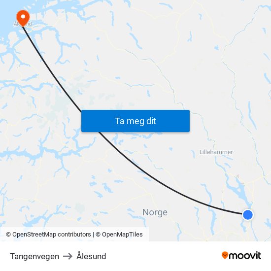 Tangenvegen to Ålesund map