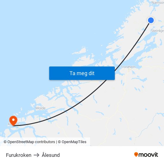 Furukroken to Ålesund map