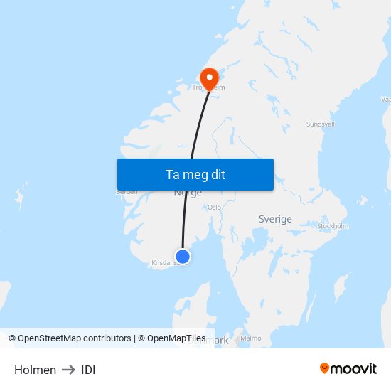 Holmen to IDI map