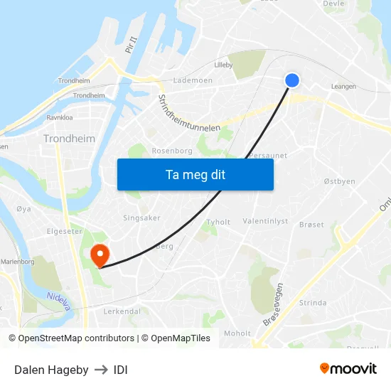 Dalen Hageby to IDI map