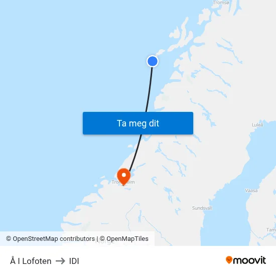 Å I Lofoten to IDI map