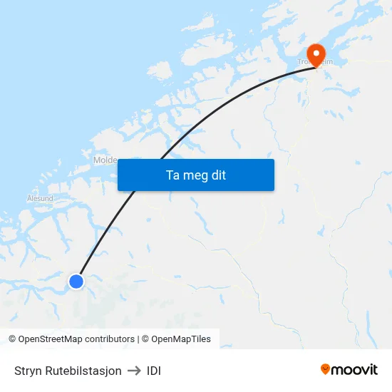 Stryn Rutebilstasjon to IDI map