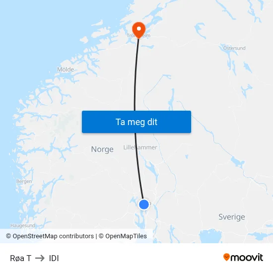 Røa T to IDI map