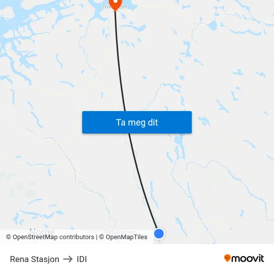 Rena Stasjon to IDI map