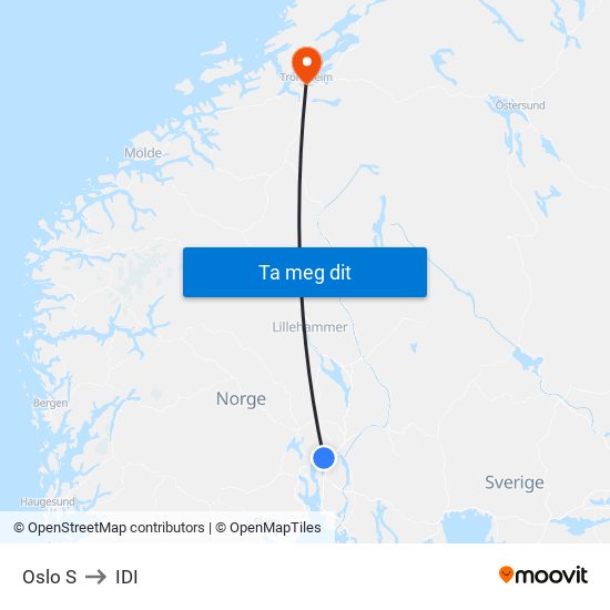 Oslo S to IDI map