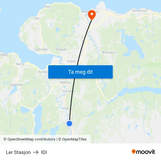 Ler Stasjon to IDI map