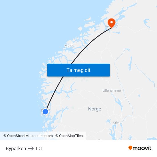 Byparken to IDI map