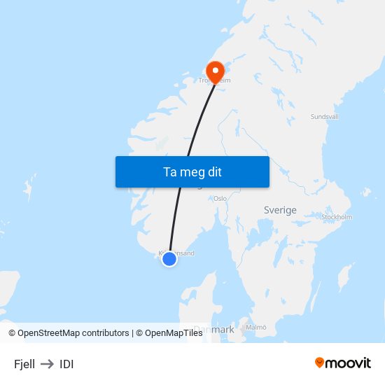 Fjell to IDI map