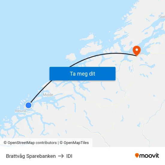 Brattvåg Sparebanken to IDI map