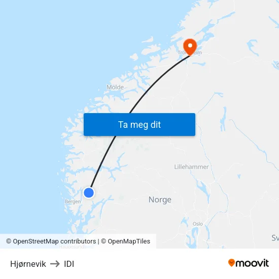 Hjørnevik to IDI map