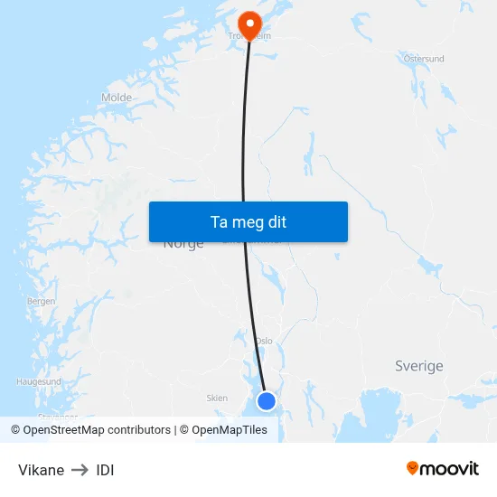 Vikane to IDI map