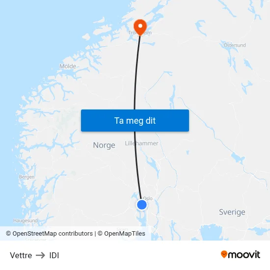Vettre to IDI map