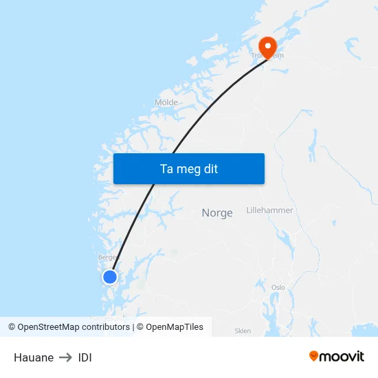 Hauane to IDI map
