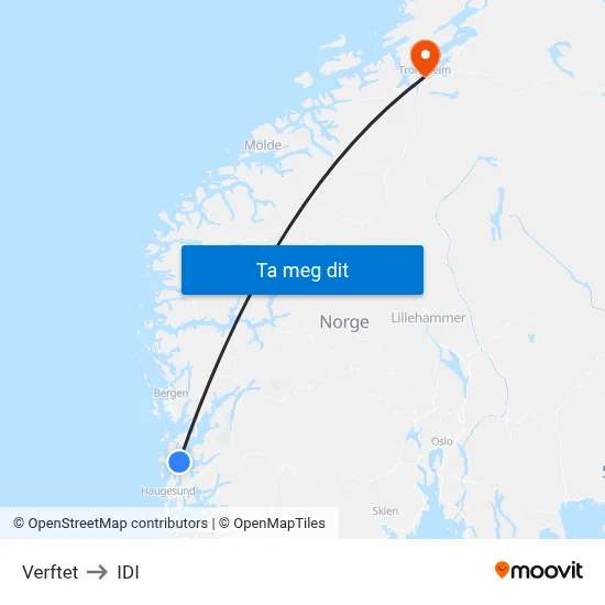 Verftet to IDI map