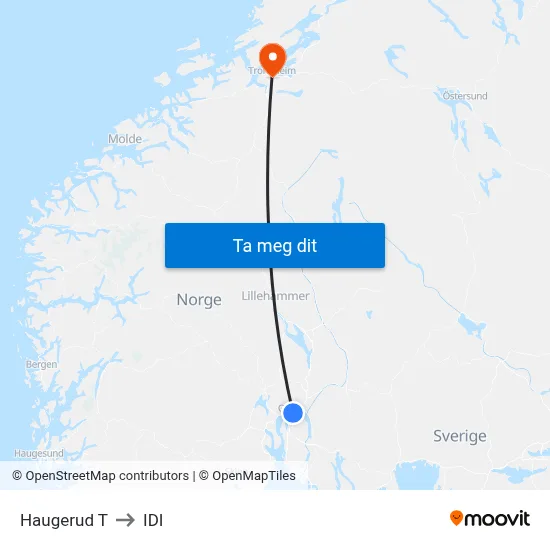 Haugerud T to IDI map