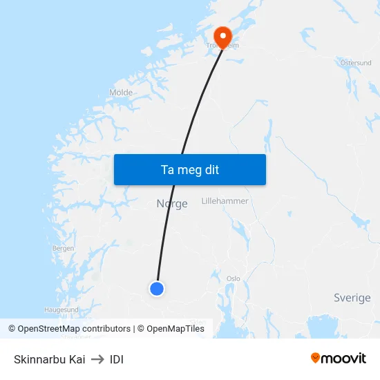 Skinnarbu Kai to IDI map
