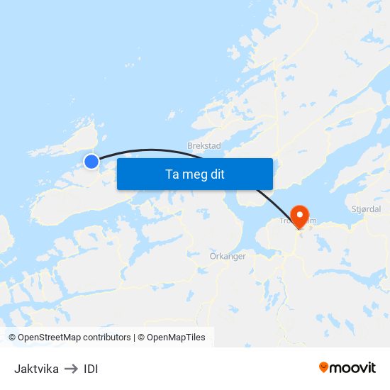 Jaktvika to IDI map