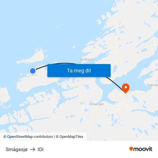 Smågesjø to IDI map