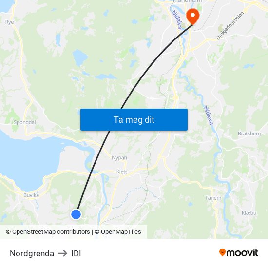 Nordgrenda to IDI map