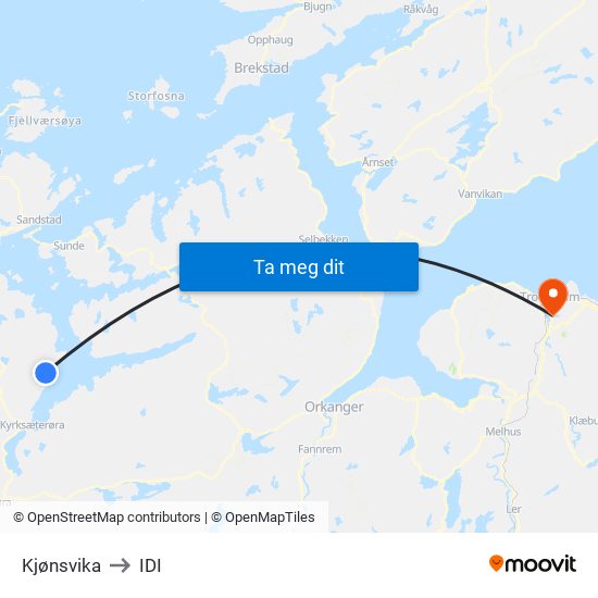 Kjønsvika to IDI map