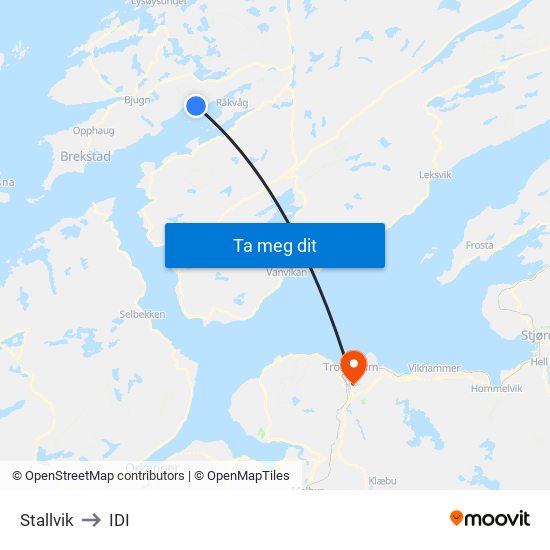 Stallvik to IDI map