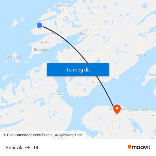 Steinvik to IDI map