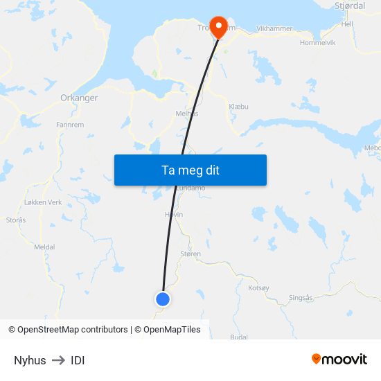 Nyhus to IDI map