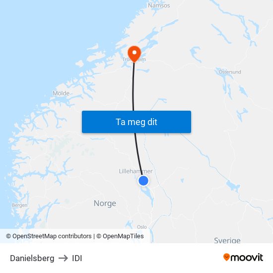 Danielsberg to IDI map