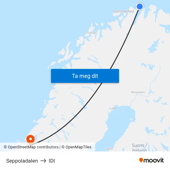 Seppoladalen to IDI map