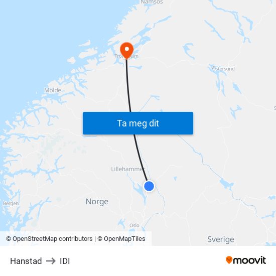 Hanstad to IDI map